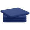 Seat Cushion Set 4 Pcs Police Blue 40 X 40 X 3 Cm Velvet