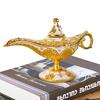 Legendary Aladdin Lamp Vintage Aladdin Lamp  Metal Crafts Classic Arabian Costume Props Tabletop Decor for Wedding Party