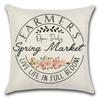 Pillow Case Spring Throw Pillow Case Flower Truck Farm Print Home Decor Cushion Cover Back Cushion