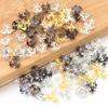 100pcs/Pack Flower Beads Caps Iron Floral Spacer Beads Pendant for Crafts Necklace Earrings Bracelet Jewelry Making Findings