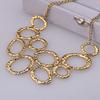 Vintage Alloy Geometric Necklace With Water Wave Chain For Bohemian Fashion Lovers