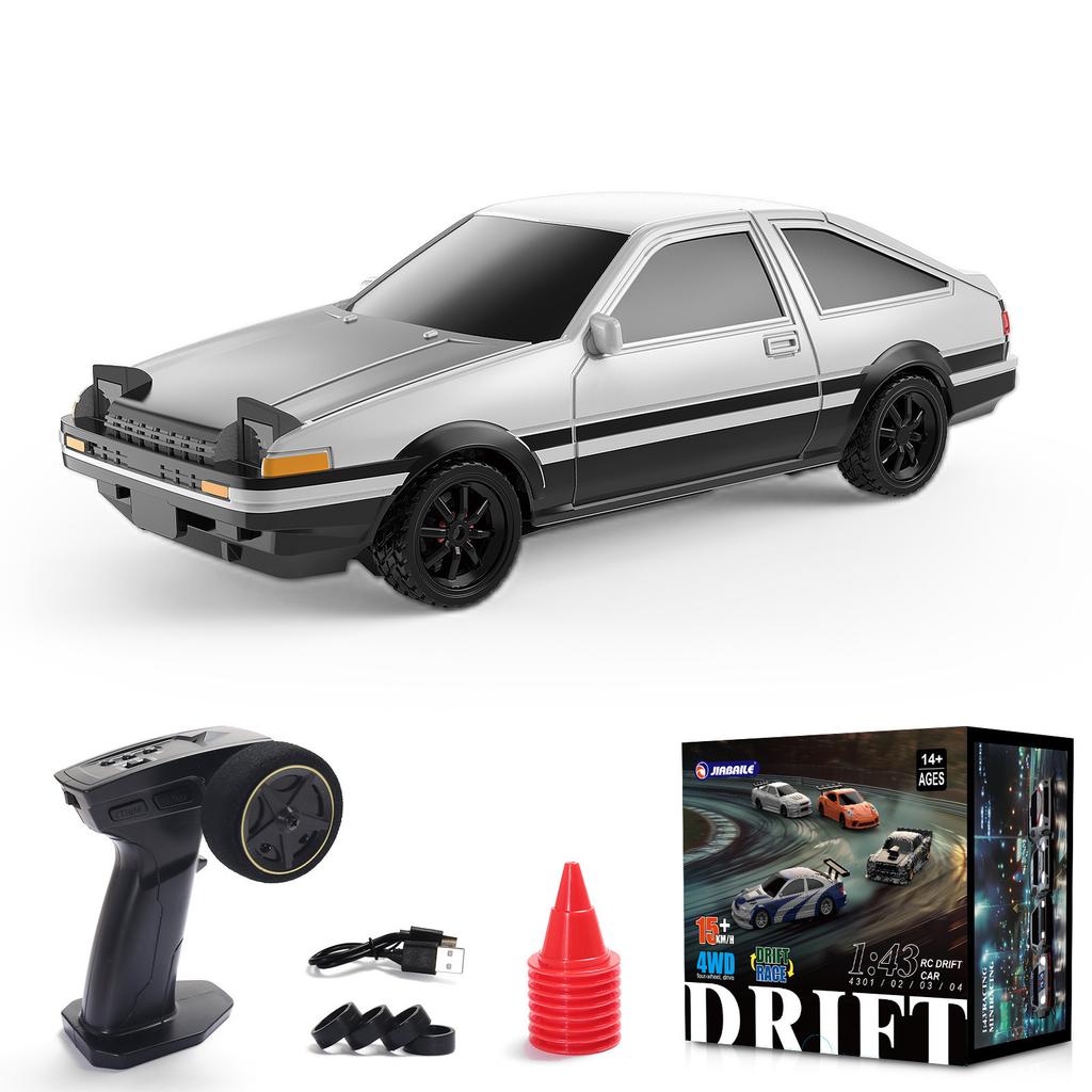 Auto RC Drift 4WD in Scala 1/43 RTR con Sterzo e Acceleratore Completamente Proporzionali Auto Radiocomandata 2.4GHz Giocattoli Regali Divertenti Giocattoli Cool per Bambini