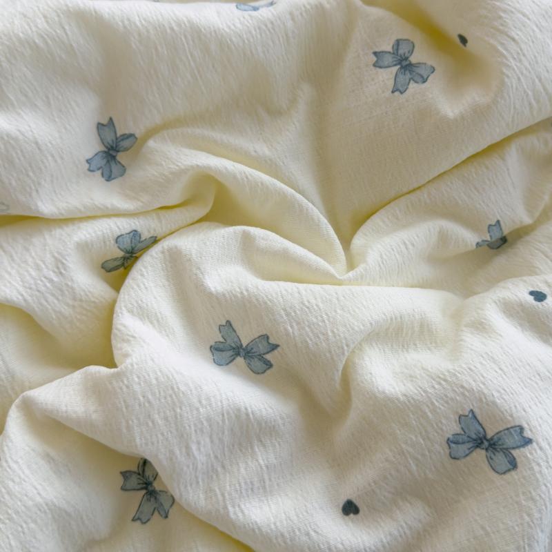 Korean Style Summer Cool Quilt For Girls 2025 New Bowknot Washed Cotton Simple Air Conditioning Quilt Hot Sale