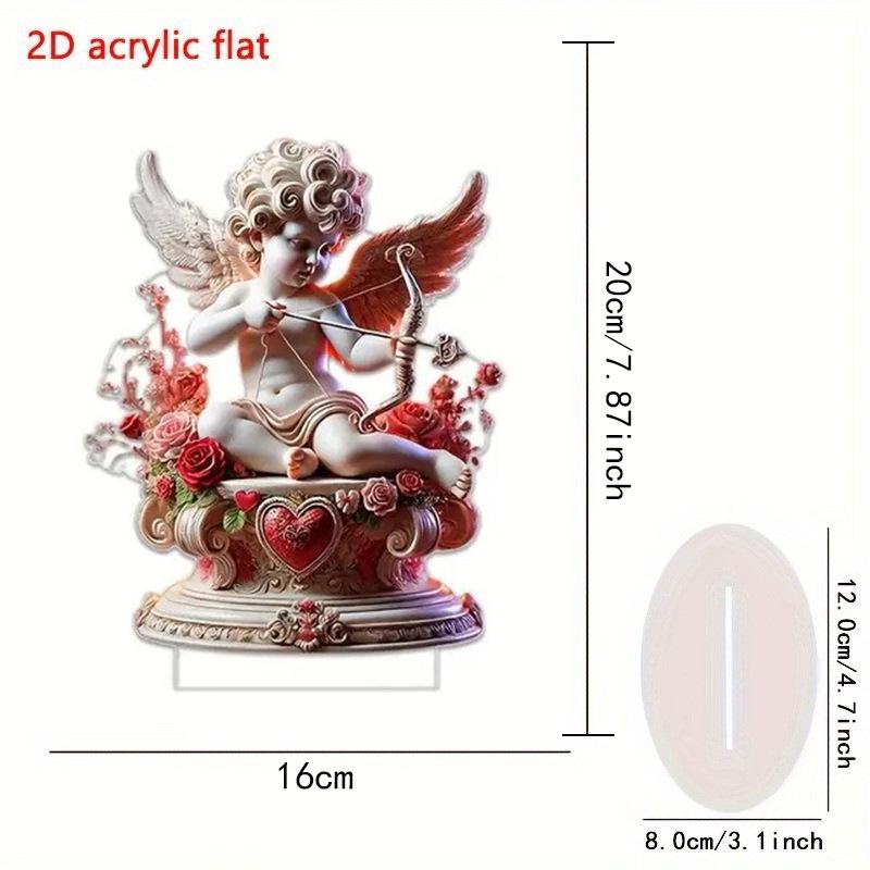 Cupid s Arrow Acrylic Decoration - Romantic Rose & Heart Ornament for Valentine s Day