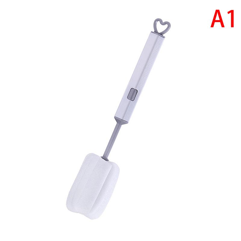 1 ks měkký štětec na hrnek s houbou Dlouhá rukojeť Štětec na láhve s houbou Nápojové sklenice na víno Skleněná lahev Skleněný kelímek Mytí Čištění kuchyně