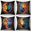 1/4Pcs Moon And Sun Themed Decorative Pillow Covers Sofa Cushion Cover Home Bedroom Room Decoration