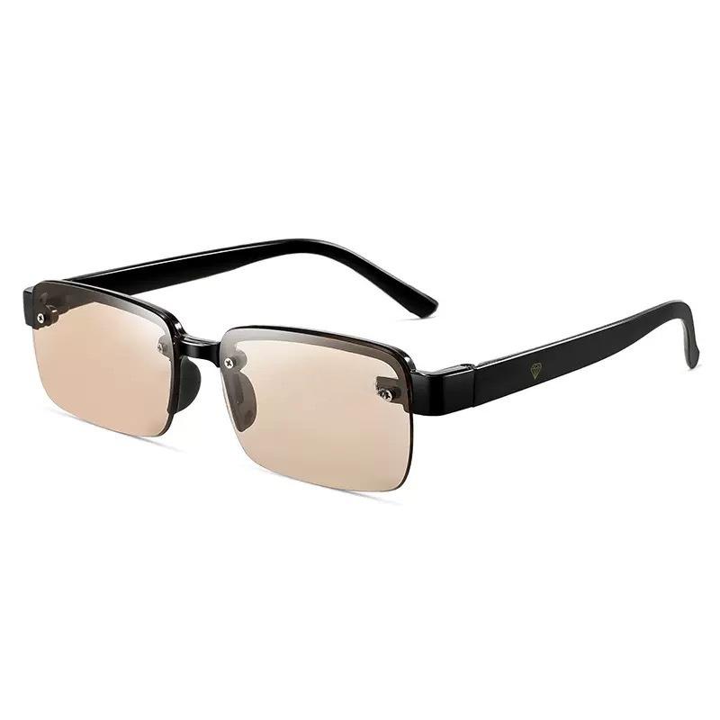 

Винтажная безободковая оправа Высокое разрешение Защита от синего света Очки для чтения Мужские Женские Квадратные Очки для пресбиопии против усталости +100 degrees коричневый