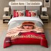Taylor Swift 3Pcs Bedding Set, Personalized Custom Name Text, 1 Duvet Cover & 2 Pillowcases For Bedroom