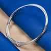 Elegant 925 Sterling Silver Minimalist Three-Strand Thin Bangle Bangle for Women, Fashionable Wedding Party Accessories