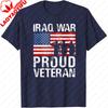 Proud Iraq Veteran Unisex Shirt Veteran Gift for Military Vet Unisex Women Combat Tops Unisex Clothes Summer Short Sleeve Tees