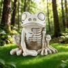 Harz Frosch Skelett Dekorationsornament, Outdoor Terrassen Schreibtisch Dekor, Realistische Knochentextur geschnitzt Halloween Figur Gothic