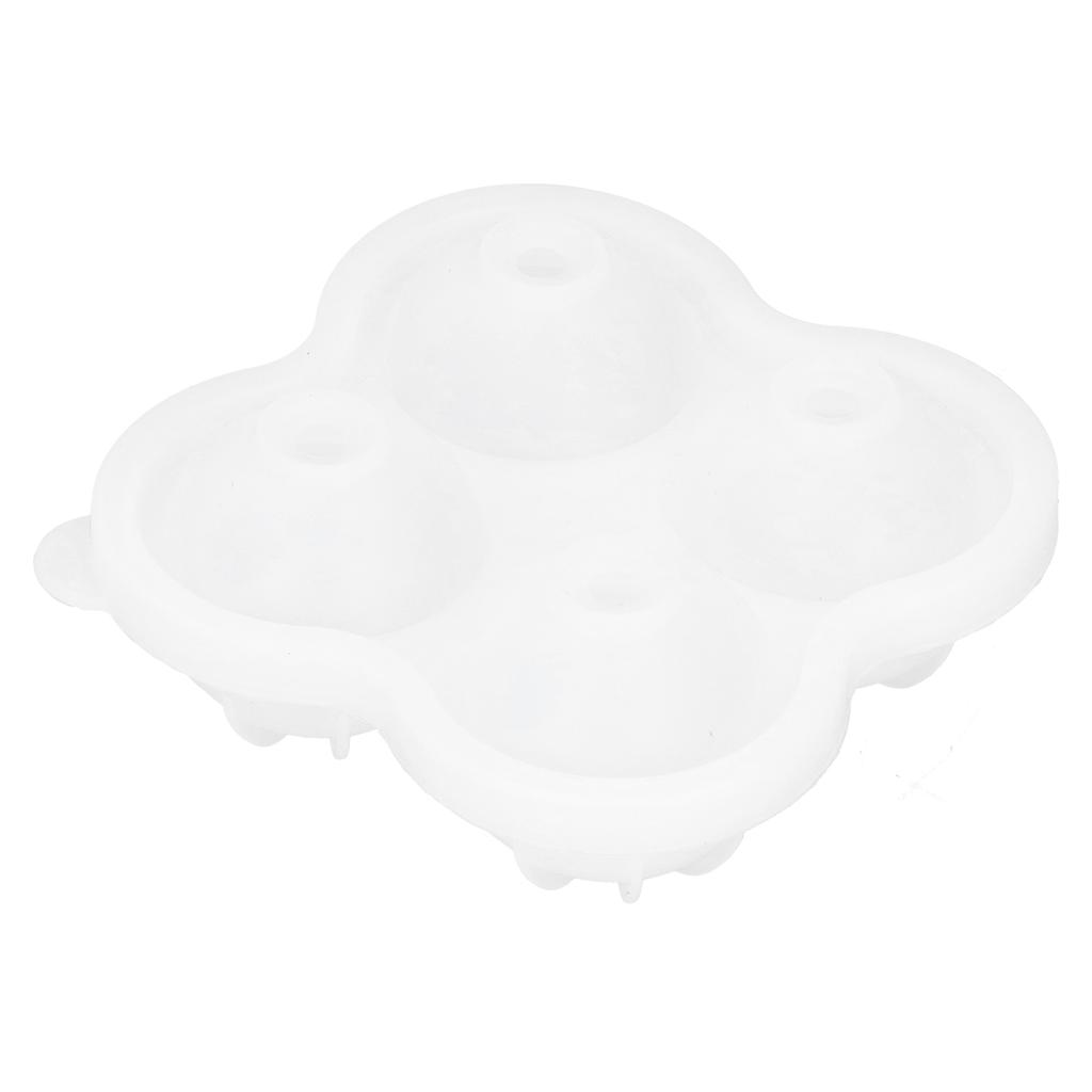 4‑Grid Round Shape Mold Food Grade Silicone Ice Cream Mould for Kitchen Utensils