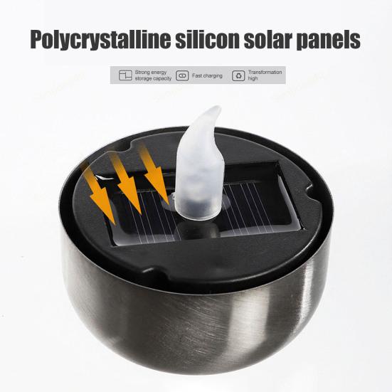 Solar Candle Light Waterproof Solar Powered Tea Light Realistic Flickering Flameless LED Kerosene Lantern for Patio Garden Porch Tabletop Indoor