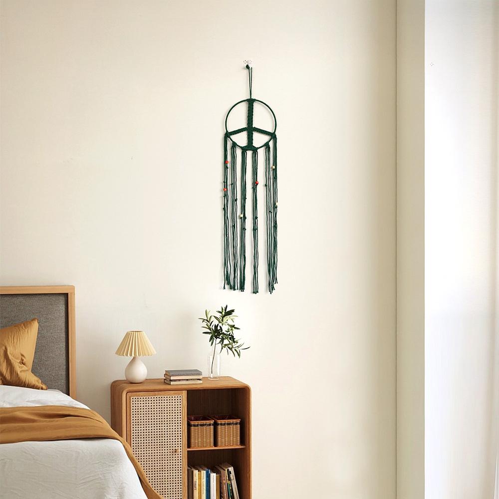 Hand-Woven Cotton Rope Sunrise Sunset Wall Tapestry for Room Décor