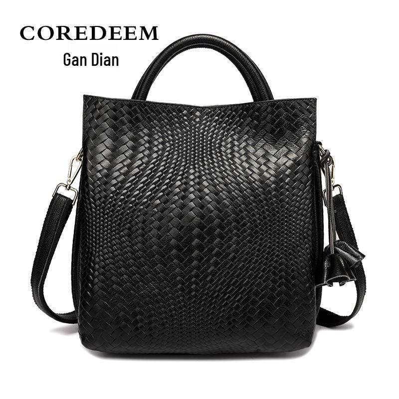 2026 Women s Genuine Cowhide Handbag - Large Capacity, New Woven Pattern Mother s Tote