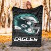 1pc Helmet Eagles Theme Design Flannel Blanket - 3D Printed Soft Warm, All-Season Lightweight Throw for Camping Travel Bed-080748