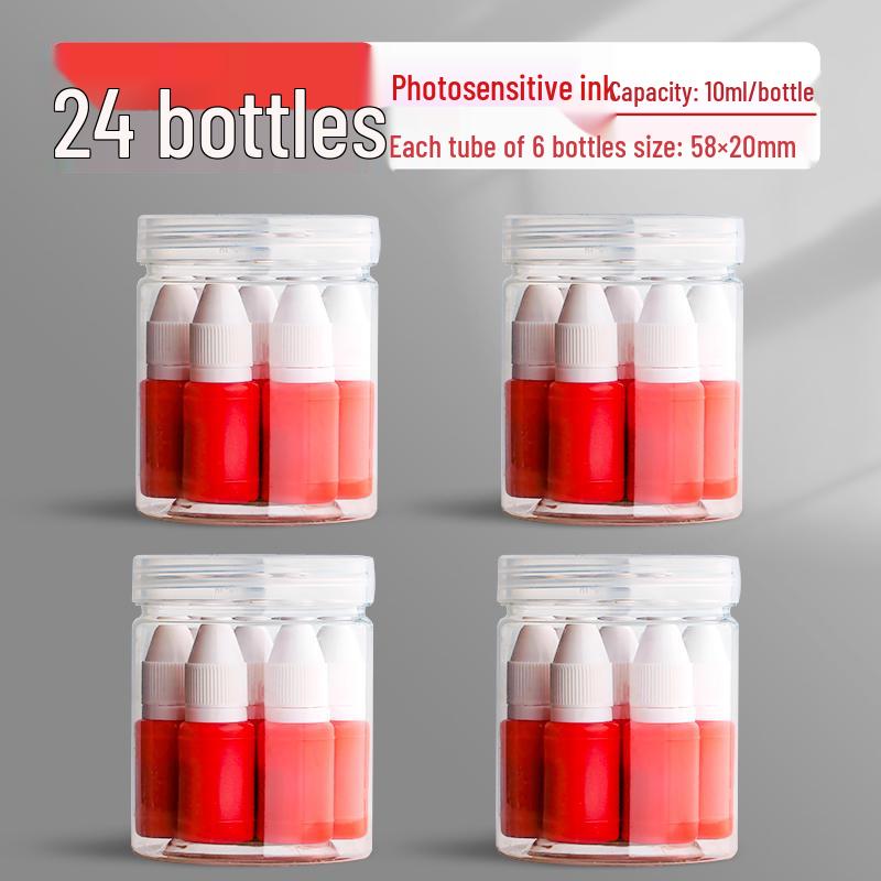 Quick-drying Photosensitive Red & Black Ink Refill for Stamping Pads