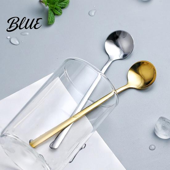 Snack Löffel Gold Teelöffel für Stahl Löffel Kaffee Beschichtet Edelstahl Rund Klein Dessert Dessert Kreativ Rühren Eiscreme Leicht
