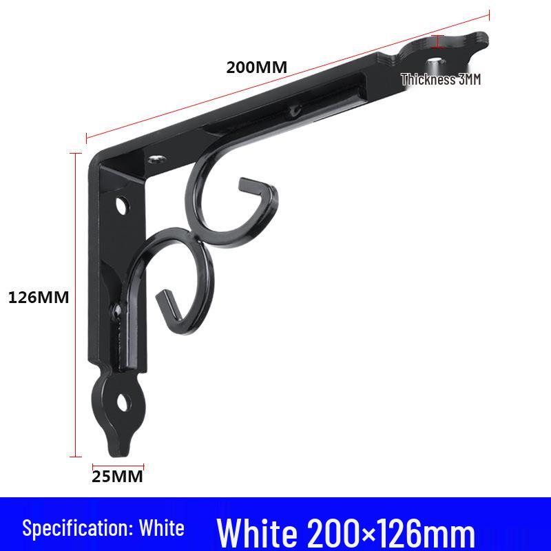 Wall-Mounted Iron Art Bookshelf/Planter Support