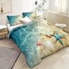 Starfish Shell Beach Ocean Bedding Three-Piece Quilt Cover Independent Station