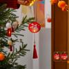 Chinese New Year Hanging Lanterns Small Lighted Red Lantern with Tassel for New Year Spring Festival Wedding Party Decor