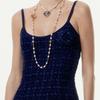 Chanel Logo Metal Imitation Pearl Necklace Women Necklace Gold ABC710-B15374-NU455