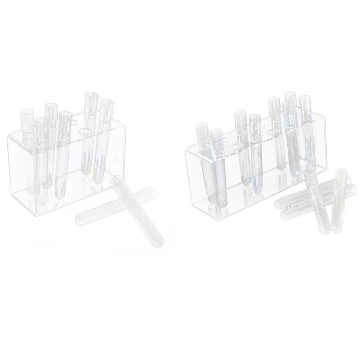 Acrylic Test Tube Vase Set With Stand, Showcases Multiple Bouquets Decoration Unique Present (8/12Pcs Tubes)