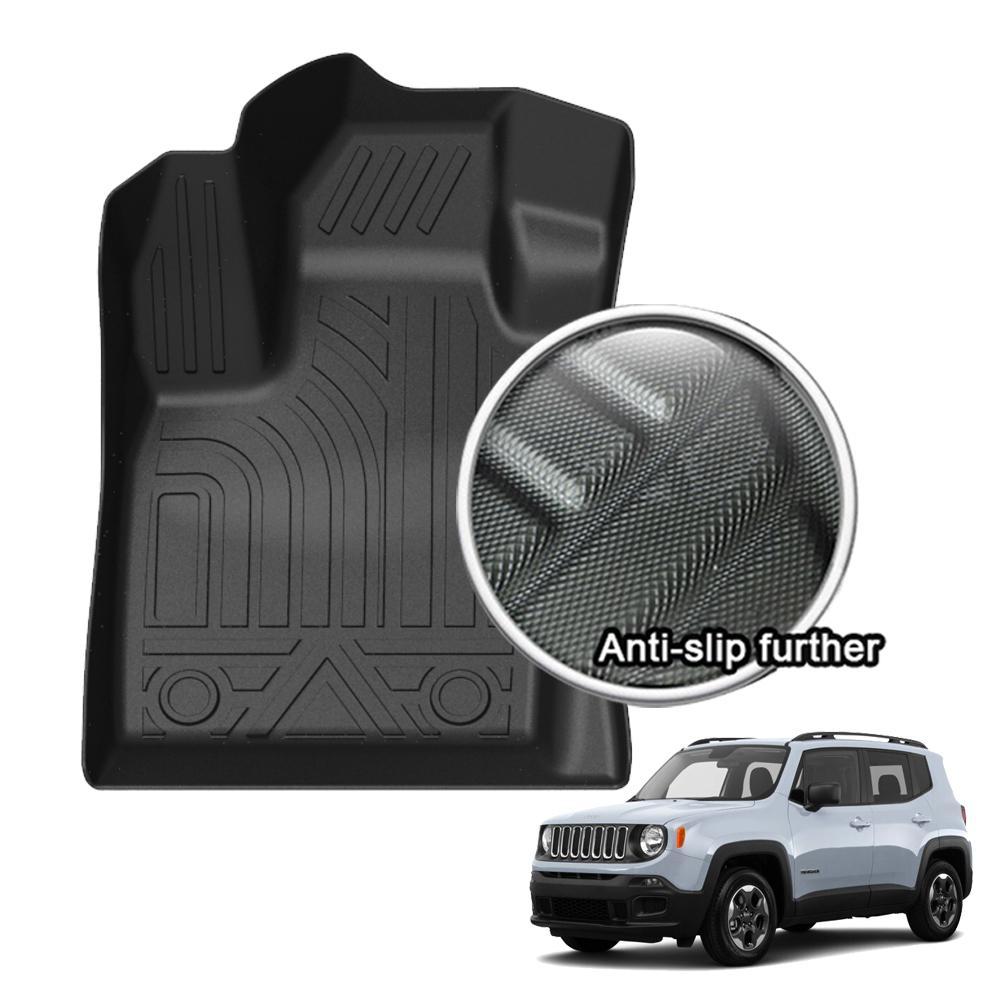 TPE Car Floor Mats for Jeep Renegade 2015 2016 2017-2020 Waterproof Protective Rubber Car Pad Liner Auto Interior Accessories