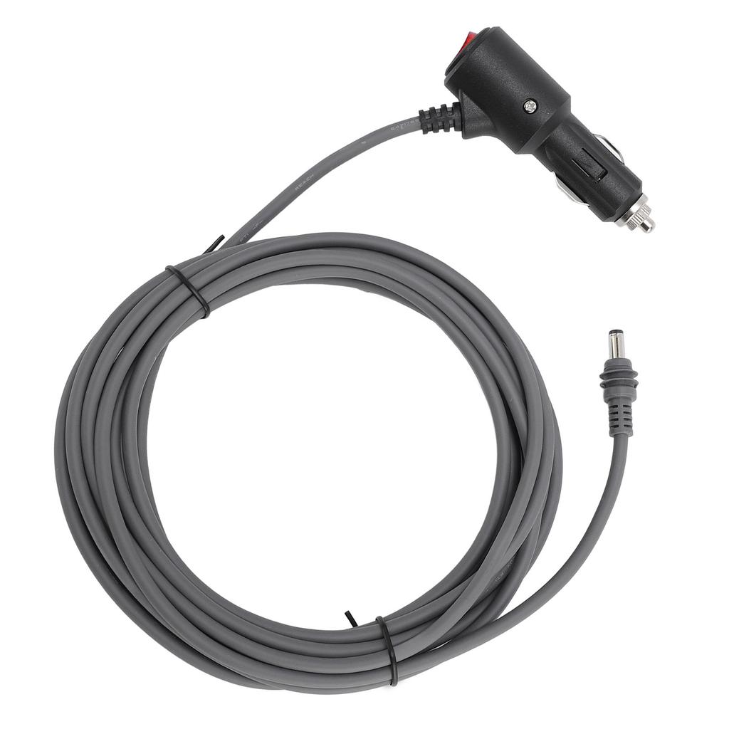 DC Car Power Cable for Mini 16ft 12V 24V 18AWG Water Resistant Cigar Lighter Power Supply Cable with Switch for RV Car