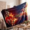 Lamine Yamal Personalized Fleece Blanket With Football Logo, Custom Name Text Soft Warm Home Throw Blanket