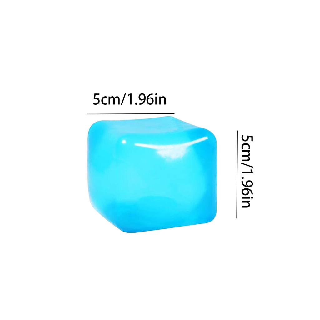 Square Gel Ice Cube Kneading Music Slow Rebound Maltose Ice Cube Pressure Relief Ball Halloween Christmas Gift