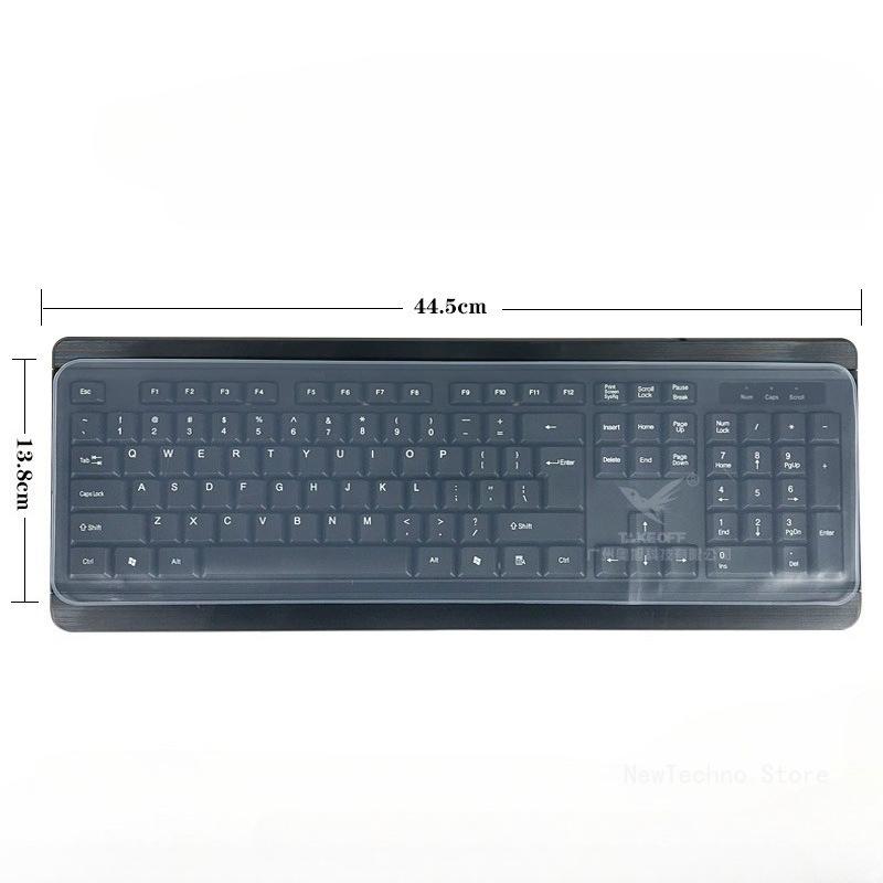 44.5x13.8cm Silicone Keyboard Protector Cover Skin for Computer Desktop Keyboards for 19'' 21.5'' 22.1'' 23'' 24'' 27'' 29''