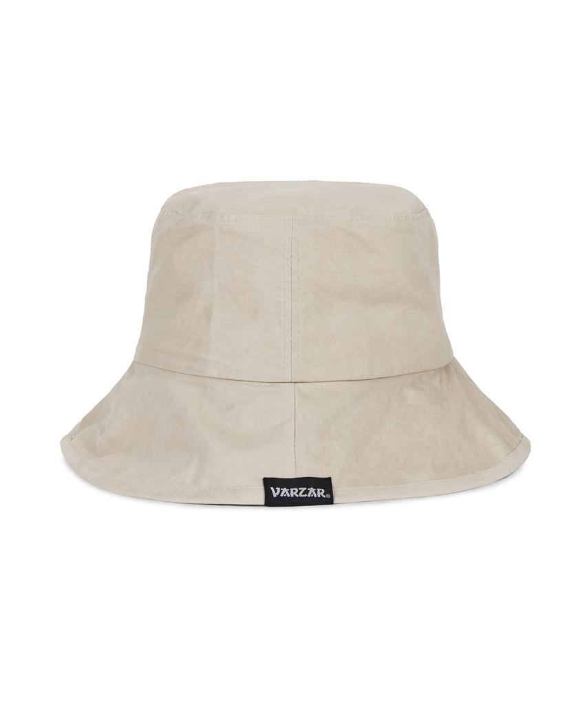 Bajal Wide Brim Washed Bucket Hat Beige