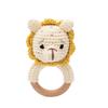 1 Stück Holz Babyrassel Schüttelspielzeug Häkel Löwe Giraffe Holz Babyrassel Beißring Montessori Neugeborenen Tierrassel Spielzeug Geschenk