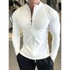 Herren Quick Dry Laufjacke Herbst Langarm Reißverschluss Trainings Top