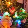 Colorful Outdoor Solar LED Bee String Lights - Waterproof Garland for Festivals & Lawn Decor