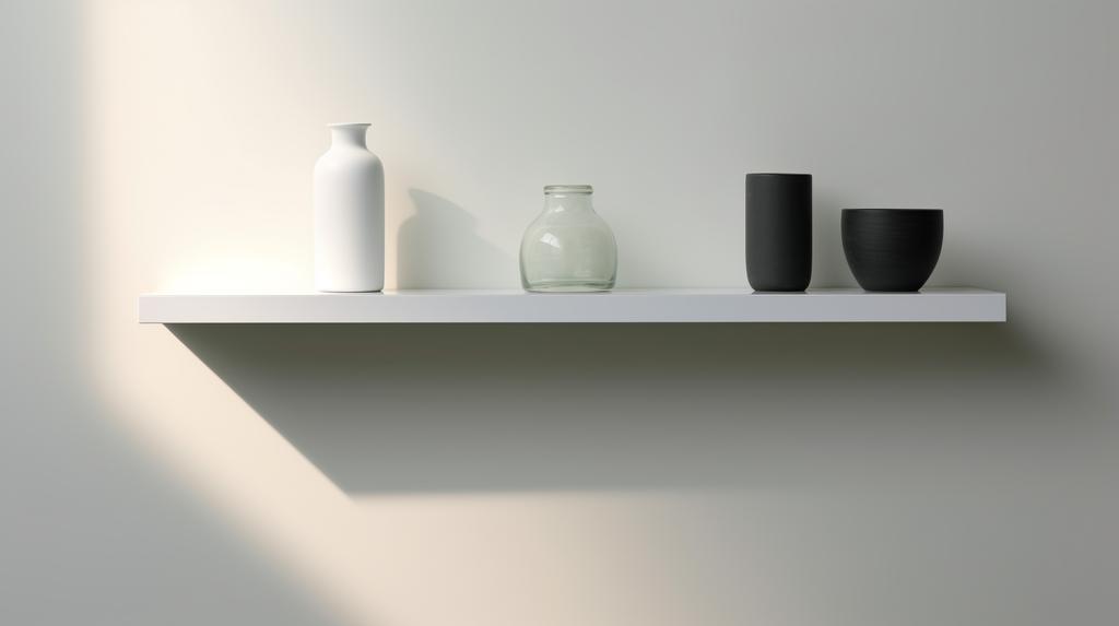 White Hanging Shelf, Wall Shelf, Bookshelf, Loft 100 Cm