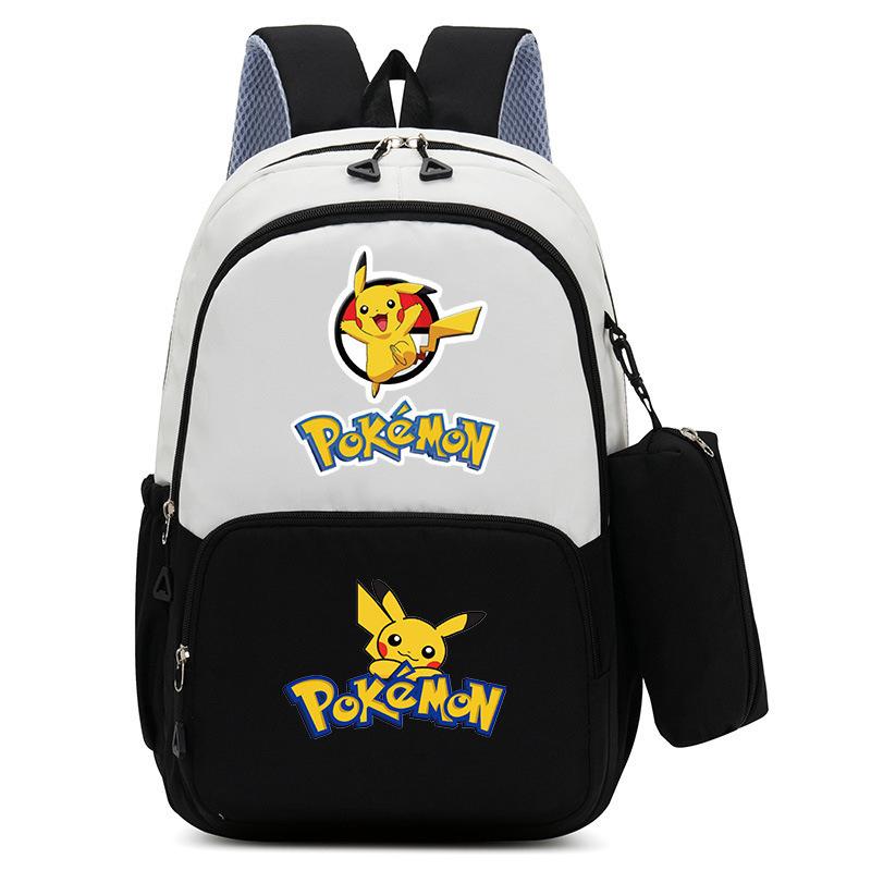 Pokemon Cartoon Printed Backpack Pencil Bag Elementary School Student Junior School Bag Backpack