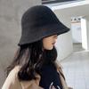 New Versatile Bucket Hat Wool Basin Hat, Japanese Dome Thickened Knitted Korean Version Hat