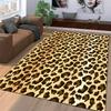 Leopard Print Pattern Carpet in Brown and Black, Animal Motif Stylish Home Decor Rug Suitable for use as an anti-slip    for    room and bedroom sofas