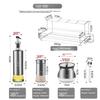 Maxcook Glass Oil Dispenser And Seasoning Box Set, Oil Bottle Salt Shaker Spice Rack Seasoning Bottles Spice Jars, 10-Piece Set MCCU0522