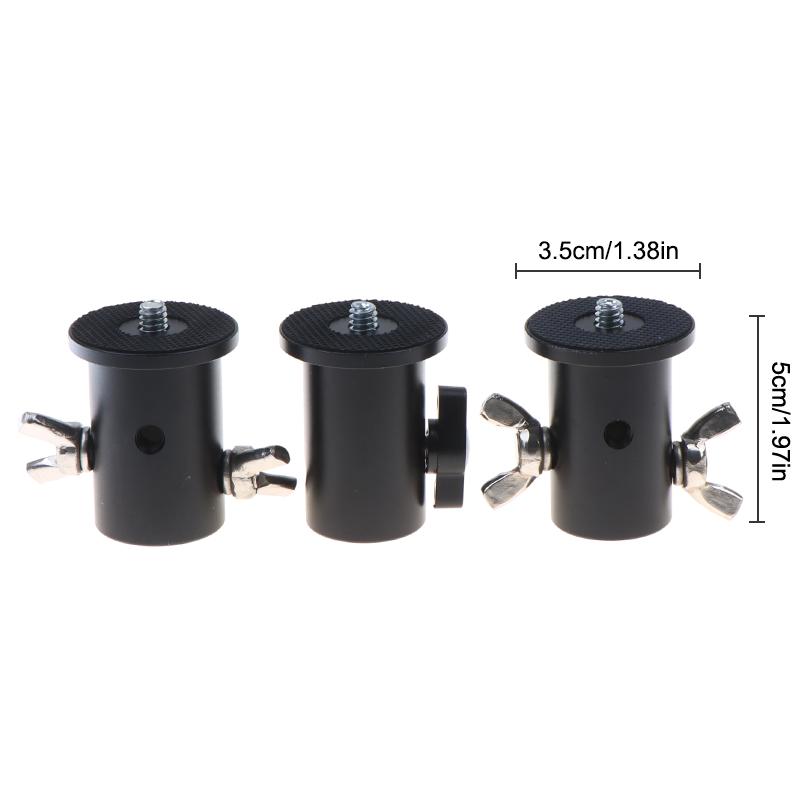 Aluminum Alloy Light Stand Adapter with 1/4"-20 Screw Knob Quick Install Stable Mount for Indoor Studio Photography