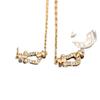 18K Rose Gold Horsebit Necklace with Diamond Inlay for Women