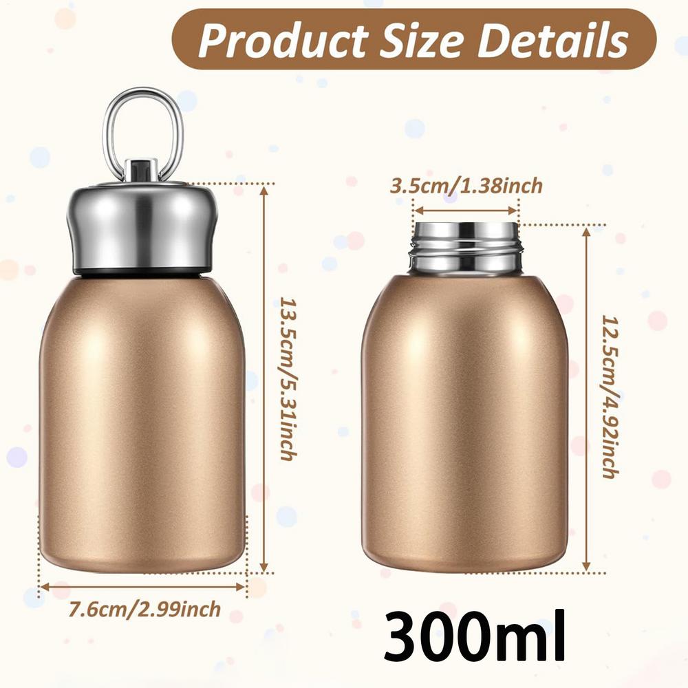 New High-value Mini Chubby Big Belly Cup 304 Stainless Steel Vacuum Thermos Cup Portable Carrying Ring Accompanying Cup