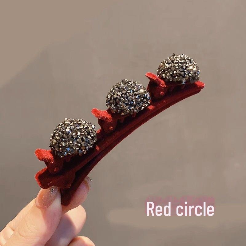 Flocking Love Diamond Hair Clip: New Year's Hair Braiding & Bangs Accessory