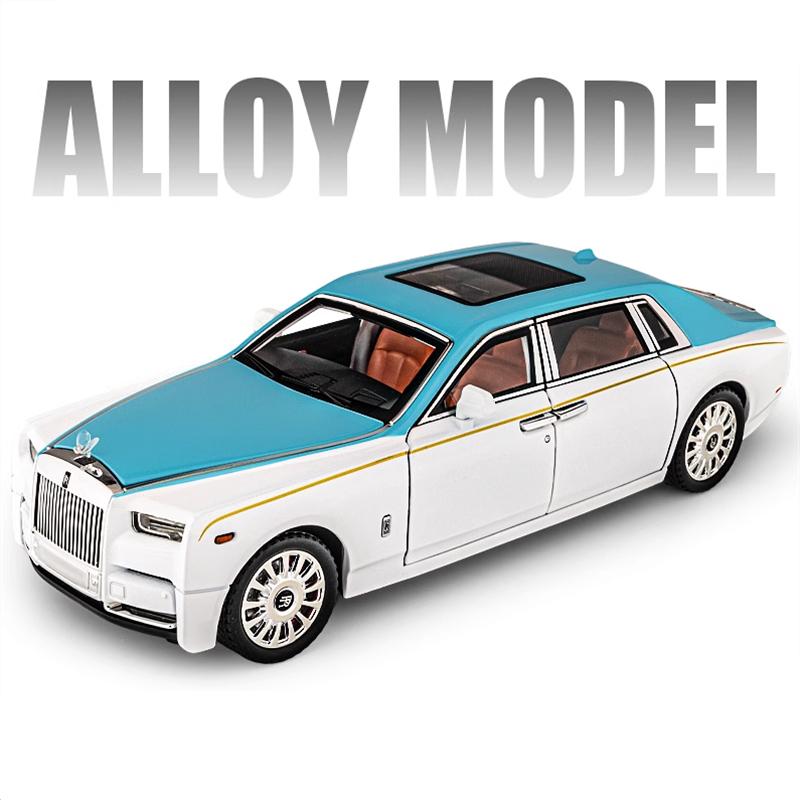 1/18 Rolls-Royce Phantom Alliage Luxy Modèle de Voiture Moulages sous Pression Véhicules Jouets en Métal Modèle de Voiture Simulation Son Lumière Collection Cadeaux pour Enfants