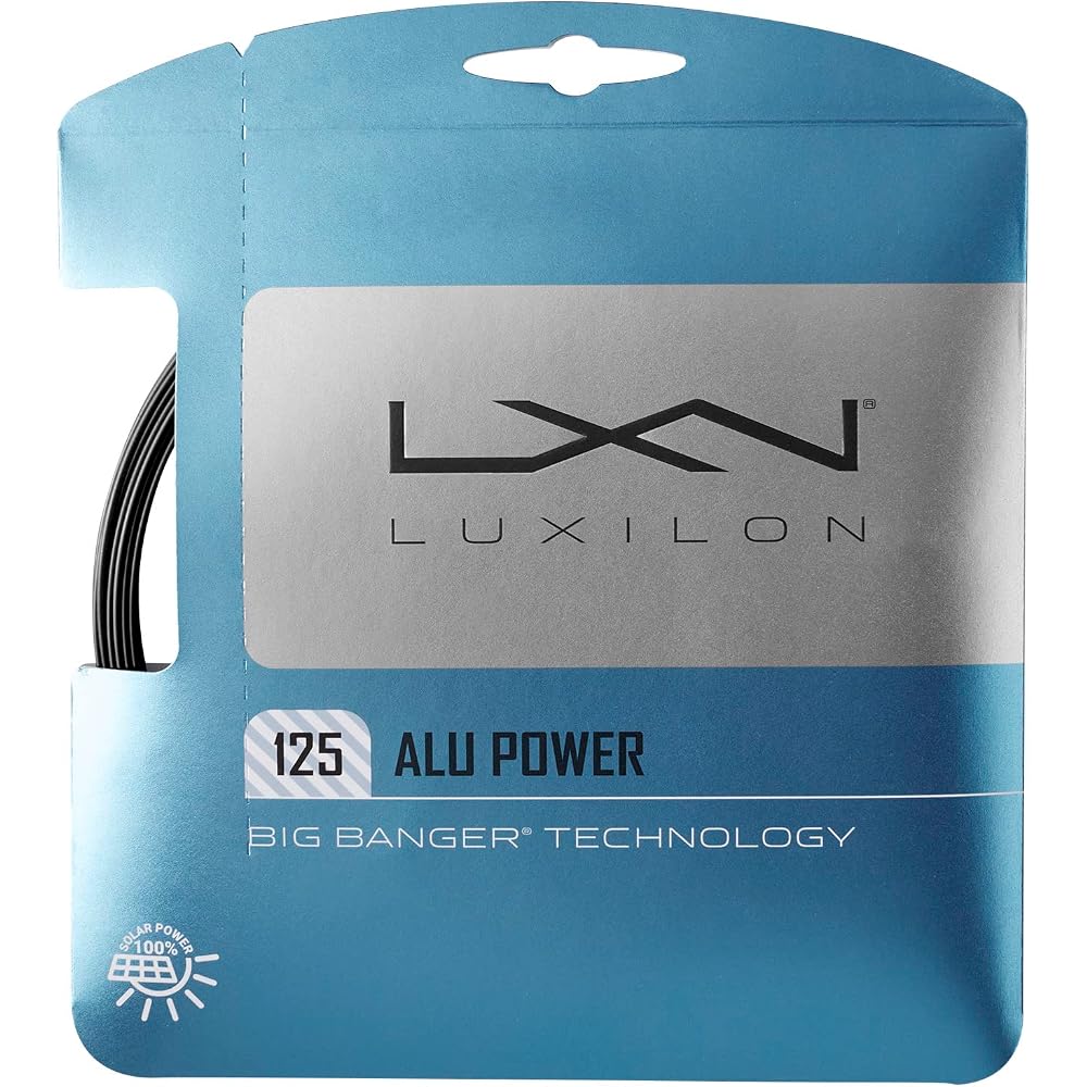 Luxilon ALU Power Black 125 Tennis String 1.25mm 12m Durable Performance String