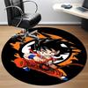 1pc Goku Saiyan Office Round Area Rug, Indoor Mat Suitable For Office,Bedroom Living Room Home Decor, Room Deco A0928203