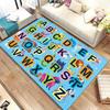 Tappeto Giocoso per Bambini con Alfabeto, Tappeto per Area Gioco, Tappeto per Soggiorno, Camera da Letto, Divano, Tappetino Antiscivolo