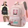 Zaino capiente con tracolla; set astuccio a tre pezzi per studenti